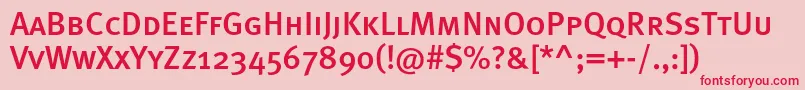 Metamediumcapsc Font – Red Fonts on Pink Background