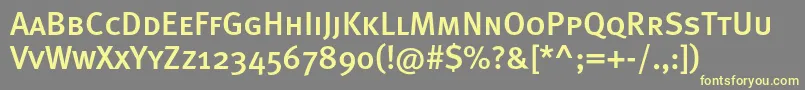 Metamediumcapsc-fontti – keltaiset fontit harmaalla taustalla