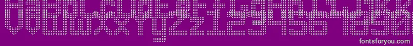 TripleDotDigital7 Font – Green Fonts on Purple Background