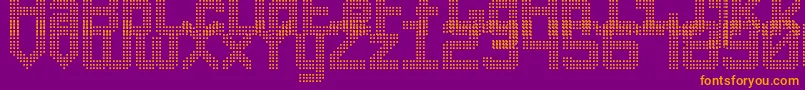 TripleDotDigital7 Font – Orange Fonts on Purple Background