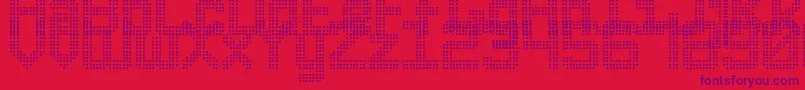 TripleDotDigital7 Font – Purple Fonts on Red Background