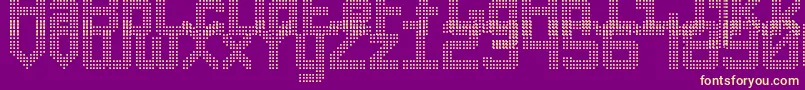 TripleDotDigital7 Font – Yellow Fonts on Purple Background