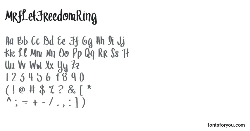 MrfLetFreedomRing Font – alphabet, numbers, special characters