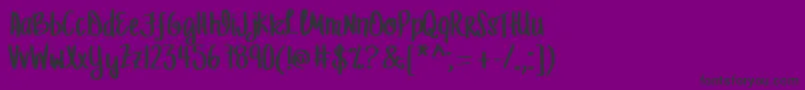 MrfLetFreedomRing Font – Black Fonts on Purple Background