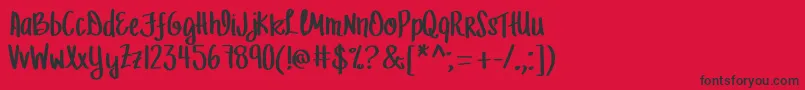 MrfLetFreedomRing Font – Black Fonts on Red Background