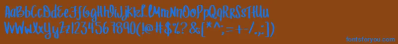 Police MrfLetFreedomRing – polices bleues sur fond brun