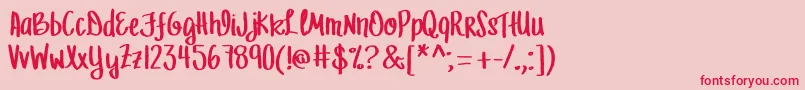 MrfLetFreedomRing Font – Red Fonts on Pink Background