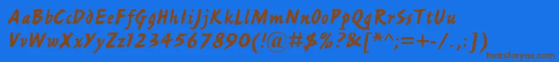 Ashleyscriptmtstd Font – Brown Fonts on Blue Background