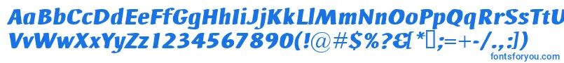 Шрифт AdHocBisItalic – синие шрифты