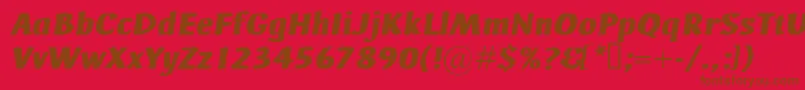 AdHocBisItalic Font – Brown Fonts on Red Background