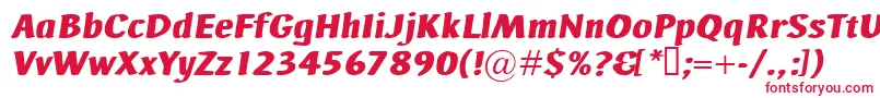 Czcionka AdHocBisItalic – czerwone czcionki