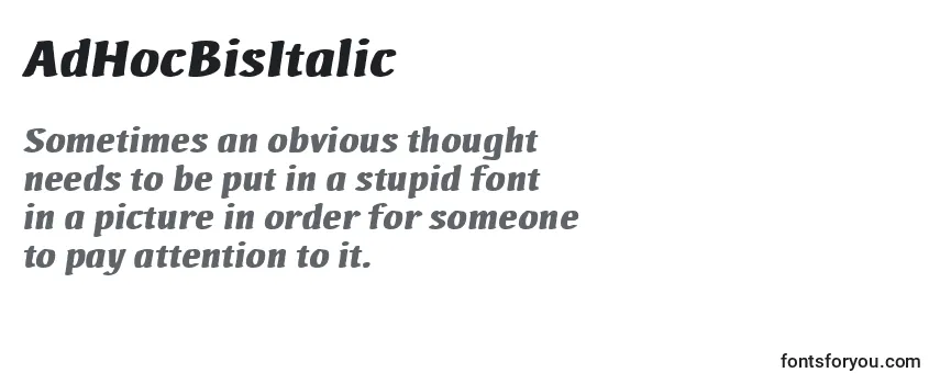 Review of the AdHocBisItalic Font