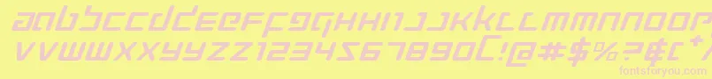 Prokofievei Font – Pink Fonts on Yellow Background