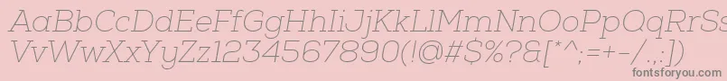 NexaSlabThinOblique Font – Gray Fonts on Pink Background