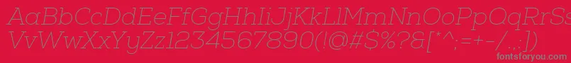 NexaSlabThinOblique Font – Gray Fonts on Red Background