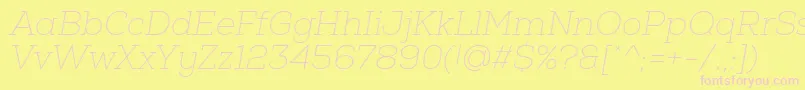 NexaSlabThinOblique Font – Pink Fonts on Yellow Background