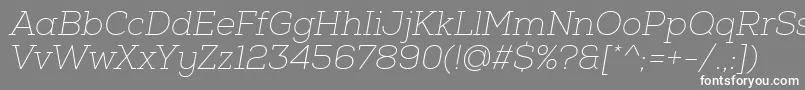 NexaSlabThinOblique Font – White Fonts on Gray Background