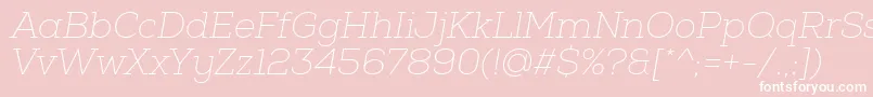 NexaSlabThinOblique Font – White Fonts on Pink Background