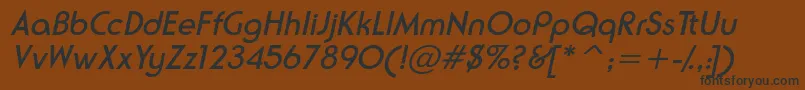 NeusesskItalic Font – Black Fonts on Brown Background