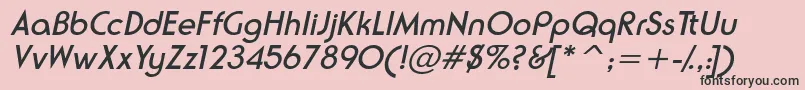 NeusesskItalic Font – Black Fonts on Pink Background