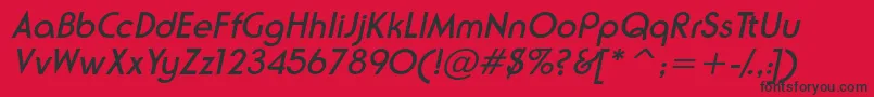 NeusesskItalic Font – Black Fonts on Red Background