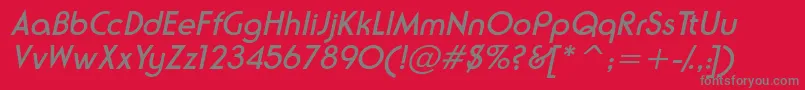 NeusesskItalic Font – Gray Fonts on Red Background