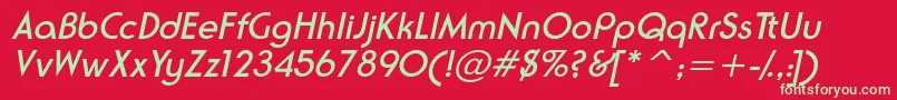 NeusesskItalic Font – Green Fonts on Red Background