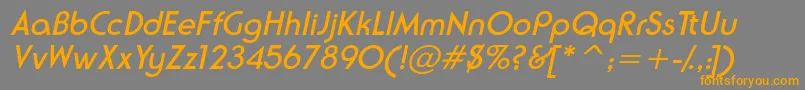 NeusesskItalic Font – Orange Fonts on Gray Background