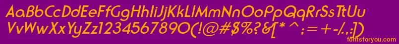 NeusesskItalic Font – Orange Fonts on Purple Background