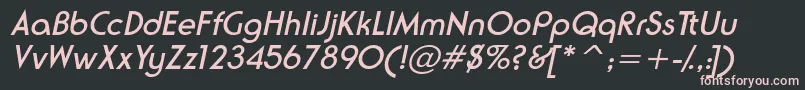 NeusesskItalic Font – Pink Fonts on Black Background