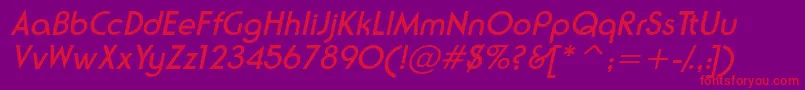 NeusesskItalic Font – Red Fonts on Purple Background