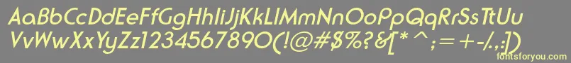 NeusesskItalic Font – Yellow Fonts on Gray Background