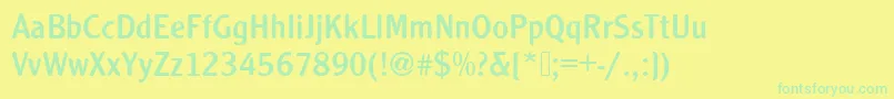 Czcionka Clearfacegottregro1 – zielone czcionki na żółtym tle