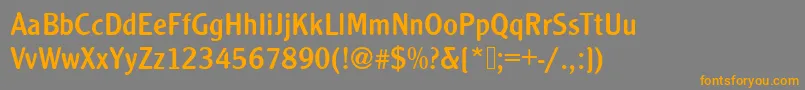 Clearfacegottregro1 Font – Orange Fonts on Gray Background