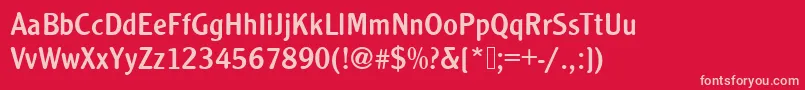 Clearfacegottregro1 Font – Pink Fonts on Red Background