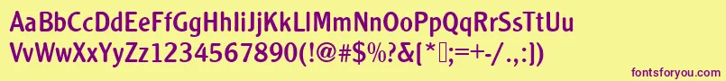 Clearfacegottregro1 Font – Purple Fonts on Yellow Background