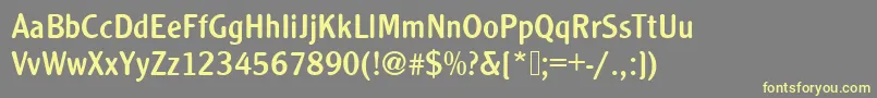 Clearfacegottregro1 Font – Yellow Fonts on Gray Background