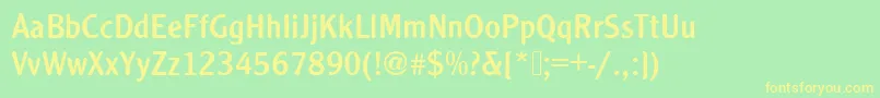 Clearfacegottregro1 Font – Yellow Fonts on Green Background