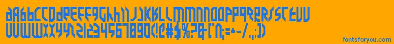 ValkyrieBold Font – Blue Fonts on Orange Background