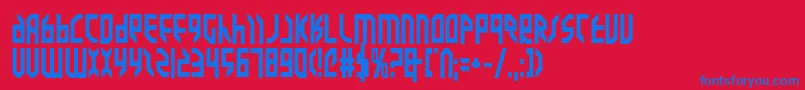 ValkyrieBold Font – Blue Fonts on Red Background