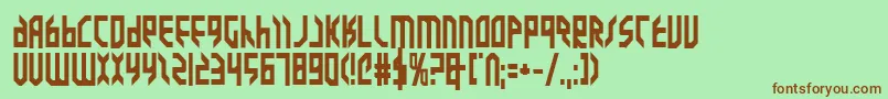 ValkyrieBold-fontti – ruskeat fontit vihreällä taustalla