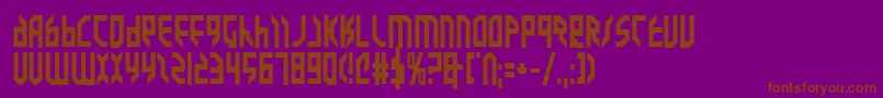ValkyrieBold-fontti – ruskeat fontit violetilla taustalla