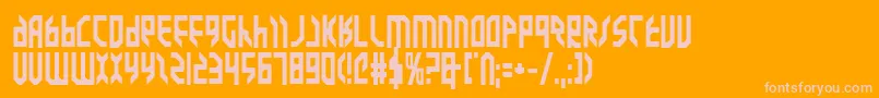 ValkyrieBold-fontti – vaaleanpunaiset fontit oranssilla taustalla