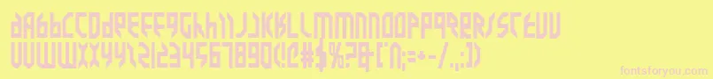 ValkyrieBold Font – Pink Fonts on Yellow Background