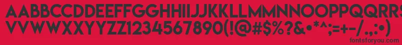 Lemonmilk Font – Black Fonts on Red Background