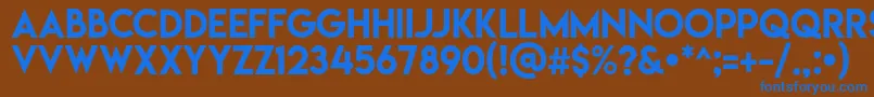 Lemonmilk Font – Blue Fonts on Brown Background