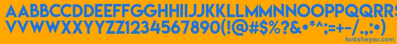 Lemonmilk Font – Blue Fonts on Orange Background