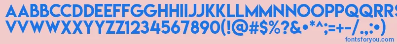 Lemonmilk Font – Blue Fonts on Pink Background