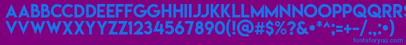 Lemonmilk Font – Blue Fonts on Purple Background