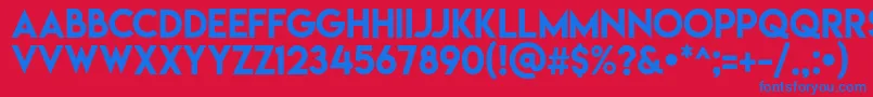 Lemonmilk Font – Blue Fonts on Red Background